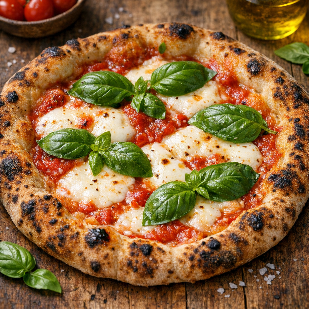 Artisanal pizza close-up